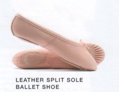 Leather Split Sole Ballet Shoe