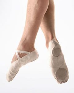 Só Dança Men's Canvas Split Sole Canvas Ballet Shoes (White)